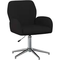 vidaXL Draaistoel 54 x 58 x 90 cm Zwart Stof