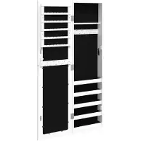 vidaXL Sieradenkast met spiegel wandgemonteerd 30x8,5x106 cm wit