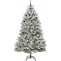 vidaXL Kunstkerstboom 240 cm 300 LED's Warmwit PVC en Staal