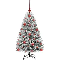 vidaXL Kunstkerstboom 120 cm 150 LED's Warmwit PVC en Staal
