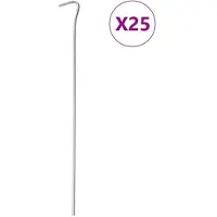 vidaXL Tentharingen 25 st Ø4 mm 30 cm gegalvaniseerd staal
