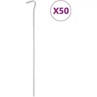 vidaXL Tentharingen 50 st Ø7 mm 30 cm gegalvaniseerd staal