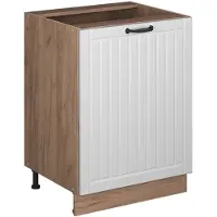 Vicco Keukenonderkast Fame-Line, Wit Landhuis/Goudkleurig Eiken, 60 cm 1 deur zonder werkblad