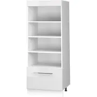 Vicco Keukenrek Fame-Line, Wit Hoogglans/Wit, 60 cm