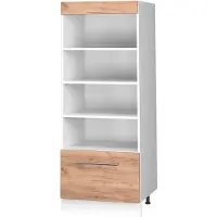 Vicco Keukenrek Fame-Line, Goudkleurig Eiken/Wit, 60 cm