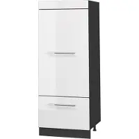 Vicco Opbergkast Fame-Line, Wit Hoogglans/Antraciet, 60 cm