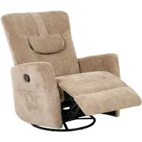 Beliani REA - Relaxfauteuil - Lichtbruin - Chenille