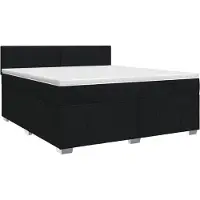 vidaXL Boxspringbed met matras met hoofdeinde Zwart 140 x 190 cm Stof