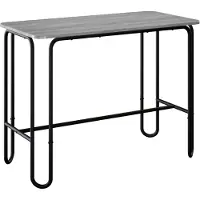 vidaXL Eettafel, 100 x 50 x 75 cm, houtvezel, grijs Sonoma