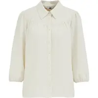 We fashion - Dames blouse met driekwart mouwen - Regular fit - Ecru - Maat: L