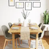 OEM Luxe tafelkleed met bloemenprint, 32 x 150 cm, geschikt voor tafels voor 4 personen