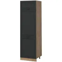 Vicco Hoge kast R-Line, Antraciet landelijk/Goudkleurig Eiken, 60 cm