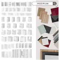 Vicco Hangkast R-Line, Goudkleurig Eiken/Antraciet, 100 cm Plat