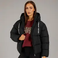 L'amore Couture Dames Rhode Island Korte Puffer Zwart