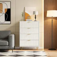 Sonstiges Kommode met 4 lades, wit, 60 x 34 x 91 cm