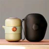 Torribaly 2x Japanse stijl keramische theepot deksel kom theekopje handgemaakte draagbare Tra