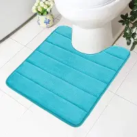 OEM Gelatine-memory foam antislip toiletmat, 50 x 60 cm, absorberende badmat, wasbare toiletmat met plantenkleurstoffen