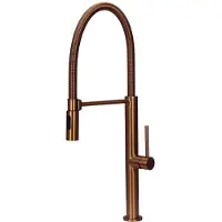 Pure.Sink Luxion Koperen keukenkraan profi met flexibele uitloop en 2 straalsoorten PLXFLEX-62