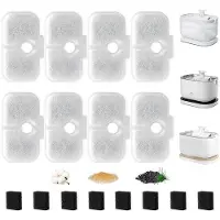 OEM Vervangingsfilterset voor kattenbakken, 16-delig, met koolstoffilters en schuimfilters voor kattenbakken van 2,5 liter, modellen PLWF005, PLWF115, PLWF105