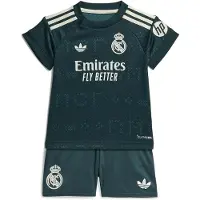 Adidas Real Madrid 26/27 Baby Away Short Sleeve Junior Set Groen 3-6 Months Kinderen