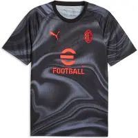 Puma AC Milan warming-up shirt voor Heren, Zwart/Grijs, Maat S