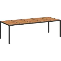 Syfax Tuinstafel Zwart 250 x 100 x 75 cm poly rattan