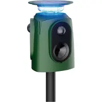 Masso Op Zonne-energie Werkende Ultrasone En 360° Licht Tuin Dierenschrik