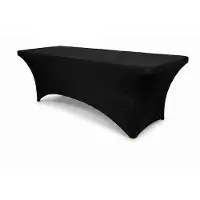 IvoQ Luxe Tafelhoes Stretch Zwart - 183 x 76 x 76 cm - Voor Inklapbare Tafel, Buffettafel & Partytafel - Rechthoekig - Kreukvrij