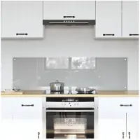 vidaXL Keukenachterwand 2 st Lichtgrijs 70 x 40 cm gehard glas