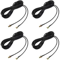 Torribaly 4st 5M Zwarte RP-SMA -Vrouw Wifi-Antenneconnector Verlengkabel