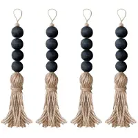 Semoic Closet Art Boerderij Rustieke Houten Kraal Guirlande Home Decor Opknoping Ladeknop Gift Hanger Deurklink met Kwasten