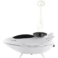 Kepptory Ruimteschip Luchtbevochtiger Kwallen Mist & Dichte Nevel Model RGB Kleurrijke Nachtlampjes Bureau Slaapkamer Sfeer Diffuser Decoratie