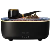 Tlily Pijp Etherische Olie Diffuser 2 Miststanden Timer en Waterloos Automatisch Uitschakelen 7 Kleuren Veranderende LED 200ml Luchtbevochtiger Diffuser B
