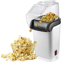 Tlily Air Popcorn Popper Maker, Electric Hot Air Popcorn Machine-1200W, Oil-Free US Plug