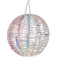 Wellhome Metalen Lichtgevende Bal Met 720 Micro-leds Gedraaid Ontwerp Regenboogverlichting ø 40 Cm