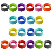 Kepptory 20 Stuks Walkie Talkie Bands Twee-Weg Radio Antenne Rubber Ring Kleur Bands Walkie Talkie Accessoires