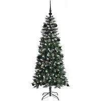 vidaXL Kunstkerstboom Groen 150 cm PVC en Plastic en Staal