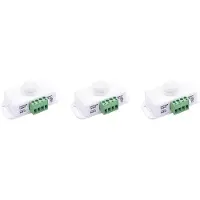 Torribaly 3X 12V 24V PIR Bewegingssensor Functie Controller LED Body Infrarood Schakelaar Motion Timer Wit voor LED-Strips