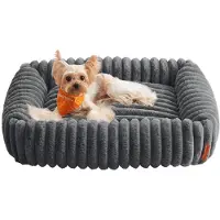 BellaFurn Orthopedisch, wasbaar hondenbed | Loodgrijs | 71x55x18 cm