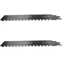 Torribaly 2X Reciprozaagblad Hardmetaal Wolfraamcarbide voor Het Zagen van Poreus Beton, Vezelcement, Baksteen 240 mm/9,45 Inch