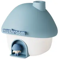 Tlily 300 Ml Capaciteit Watertank Paddenstoel Huis Luchtbevochtiger Nachtlampje Luchtbevochtiger voor Thuiskantoor Blauw