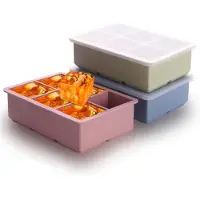 Torribaly 1/2 Kopje Siliconen Diepvriesbakje met Deksel, Siliconen Diepvriesmallen (3-Pack) voor Het Bereiden van Maaltijden en Het Invriezen van Diverse Sauzen