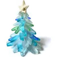 Semoic Kerstboomversieringen in de Vorm van een Raam Ornamenten Oceaan Zeester Decoratie Kerstboomontwerp B