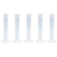 Torribaly 5X Maatcilinder Kunststof Meetbuisgereedschap voor Laboratorium (25 Ml)