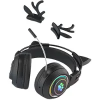Typecat Leuke Gewei Kattenoren Draadloze Hoofdtelefoon Gamer Oortelefoon Gaming Headset met RGB-Licht voor Kinderen Zwart