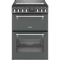 Stoves Richmond 60 Ei DX RTY Ant fornuis 4-pits inductie fornuizen - kleur antraciet dubbele oven zuinig energieklasse A - 60 cm breed inductiefornuis