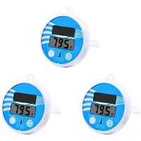 Torribaly 3X Drijvende Zwembadthermometer Draadloos - Zwembadtemperatuurthermometer Gemakkelijk Af Te Lezen, Digitale Zwembadthermometer op Zonne-