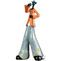 Semoic Jazz Band Speler Beeldjes Vintage Muzikant Figuur Hars Standbeelden Desktop Ornament Retro Sculptuur Thuis Indoor Decor A