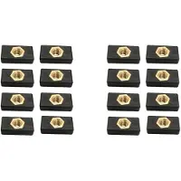 Semoic 16 Stuks Kajak Side Mount Slide Track Rail Sliders Hengel Paal Houder Montage Base Glijdende Moer