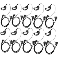Torribaly 10 Stks G Vorm Oortelefoon Headset PTT met Microfoon voor 2 Manier Radio CP040 CP200 Walkie Talkie Oortelefoon